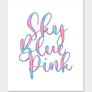 Sky Blue Pink Posters and Art